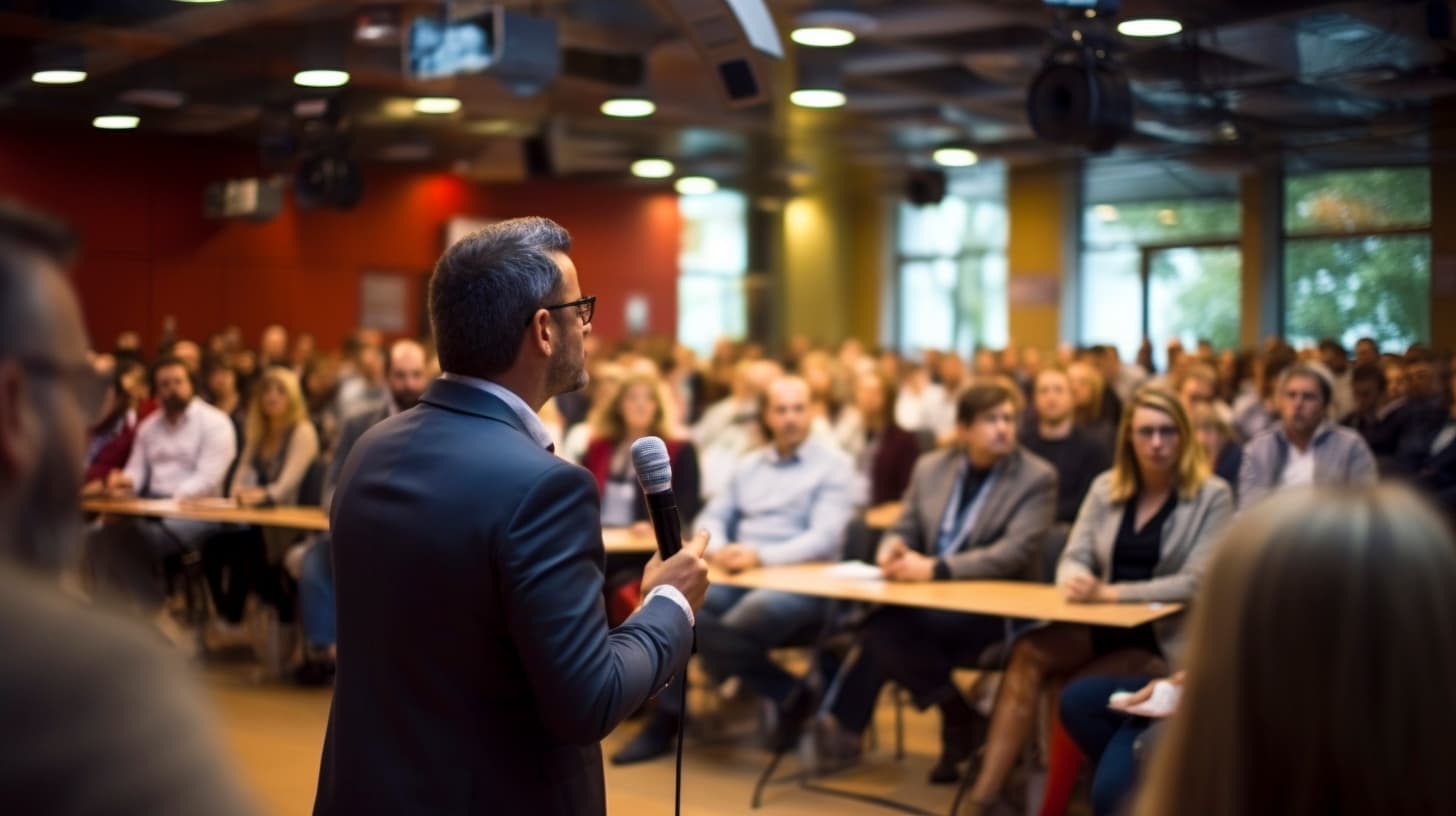 Audience at a professionally produced conference and stage experience